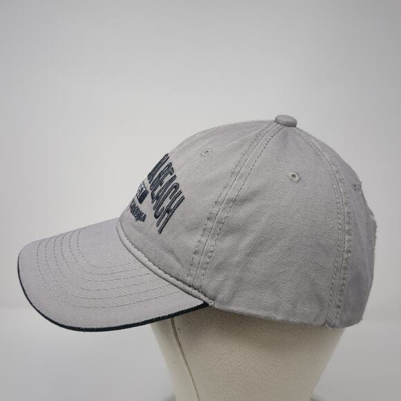 Carolina Beach 1857 North Carolina Strapback Baseball Cap Gray One Size Wings - Picture 3 of 9